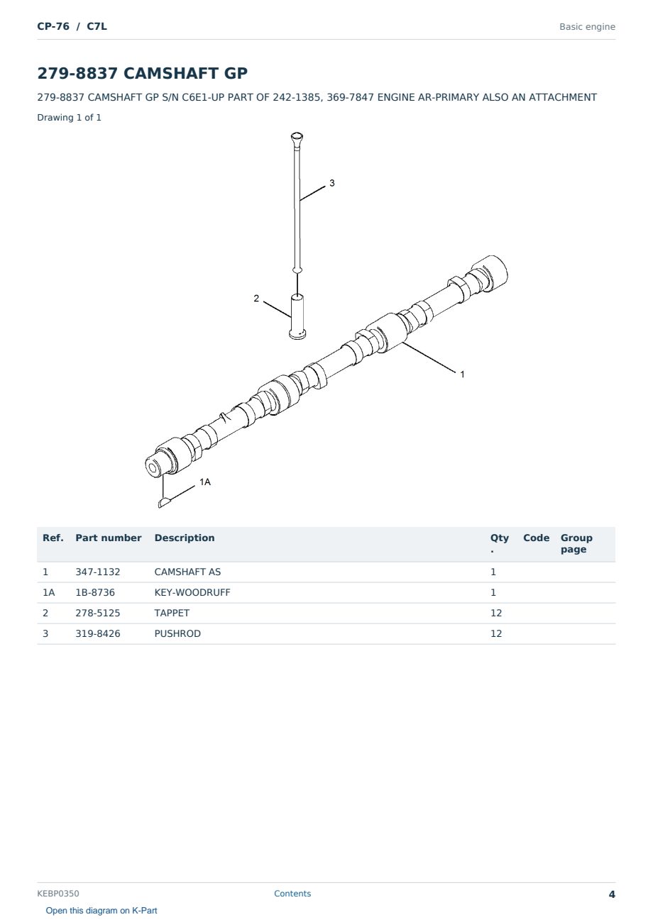 Caterpillar CP-76 S/N C7L Partsbook KEBP0350 (English) - sample page 4 of 10 Caterpillar CP-76 S/N C7L Partsbook KEBP0350 (English) - sample page 4 of 10