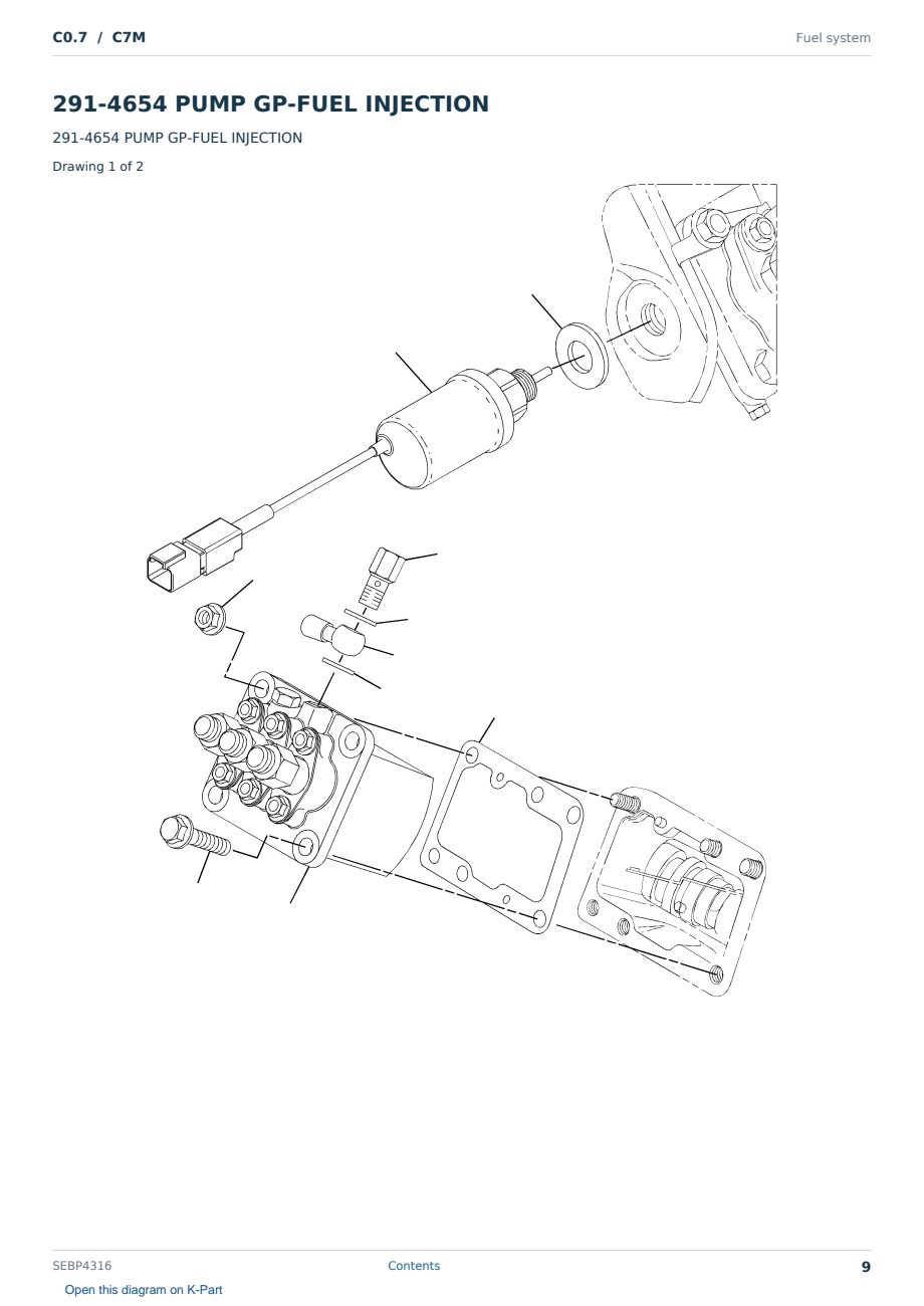 Caterpillar C0.7 S/N C7M Partsbook SEBP4316 (English) - sample page 9 of 10 Caterpillar C0.7 S/N C7M Partsbook SEBP4316 (English) - sample page 9 of 10