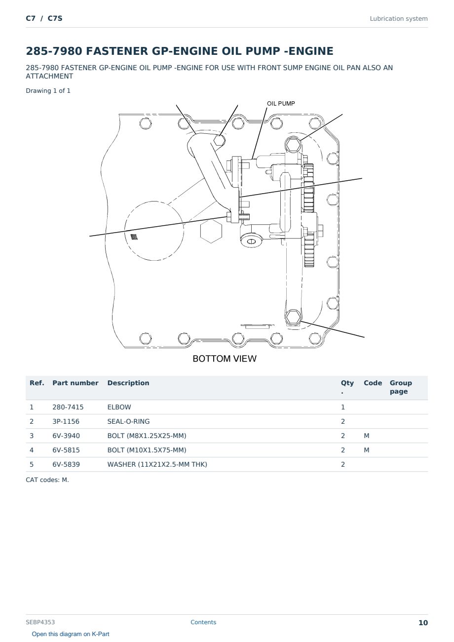 Caterpillar C7 S/N C7S Partsbook SEBP4353 (English) - sample page 10 of 10 Caterpillar C7 S/N C7S Partsbook SEBP4353 (English) - sample page 10 of 10
