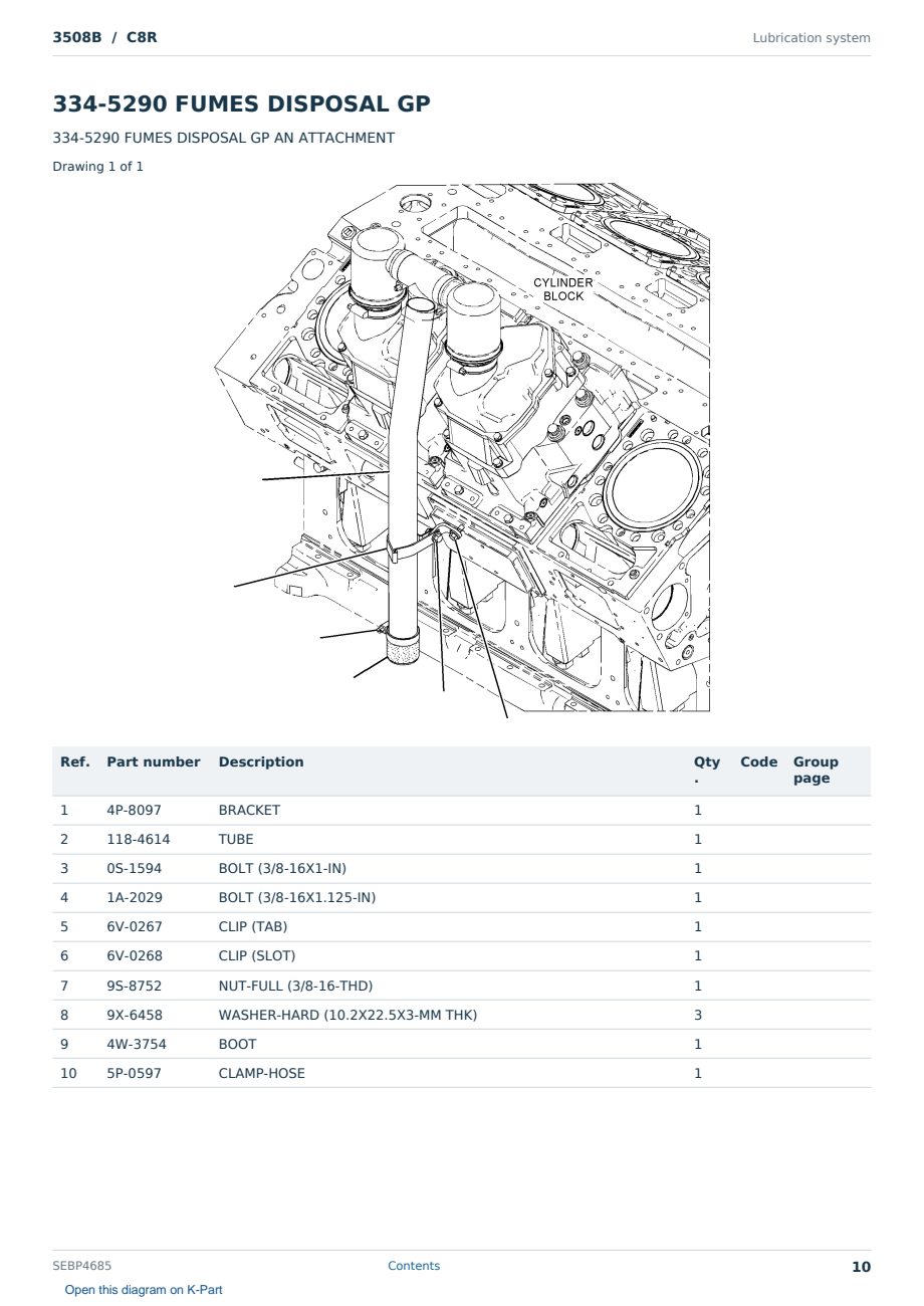 Caterpillar 3508B S/N C8R Partsbook SEBP4685 (English) - sample page 10 of 10 Caterpillar 3508B S/N C8R Partsbook SEBP4685 (English) - sample page 10 of 10