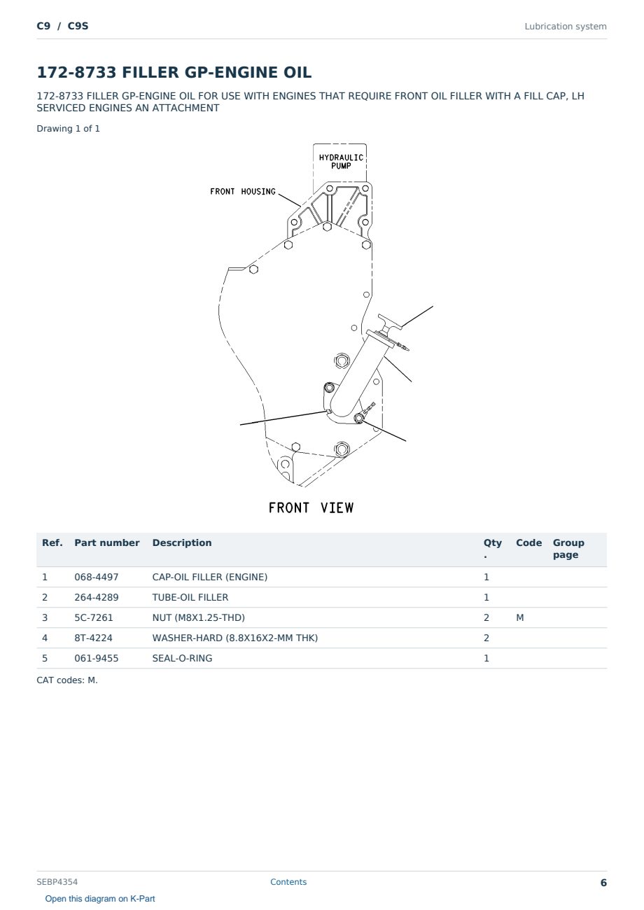 Caterpillar C9 S/N C9S Partsbook SEBP4354 (English) - sample page 6 of 10 Caterpillar C9 S/N C9S Partsbook SEBP4354 (English) - sample page 6 of 10