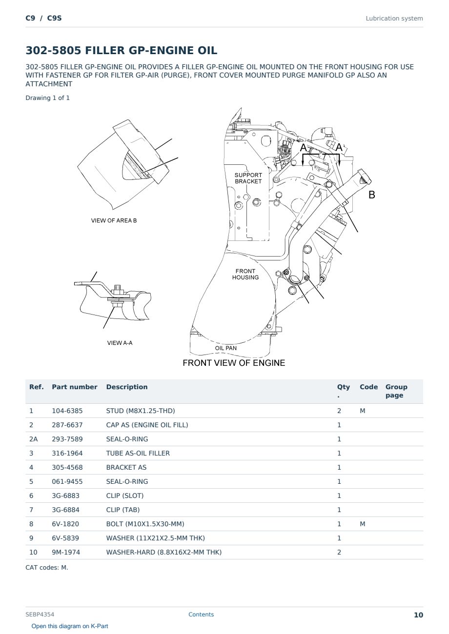 Caterpillar C9 S/N C9S Partsbook SEBP4354 (English) - sample page 10 of 10 Caterpillar C9 S/N C9S Partsbook SEBP4354 (English) - sample page 10 of 10