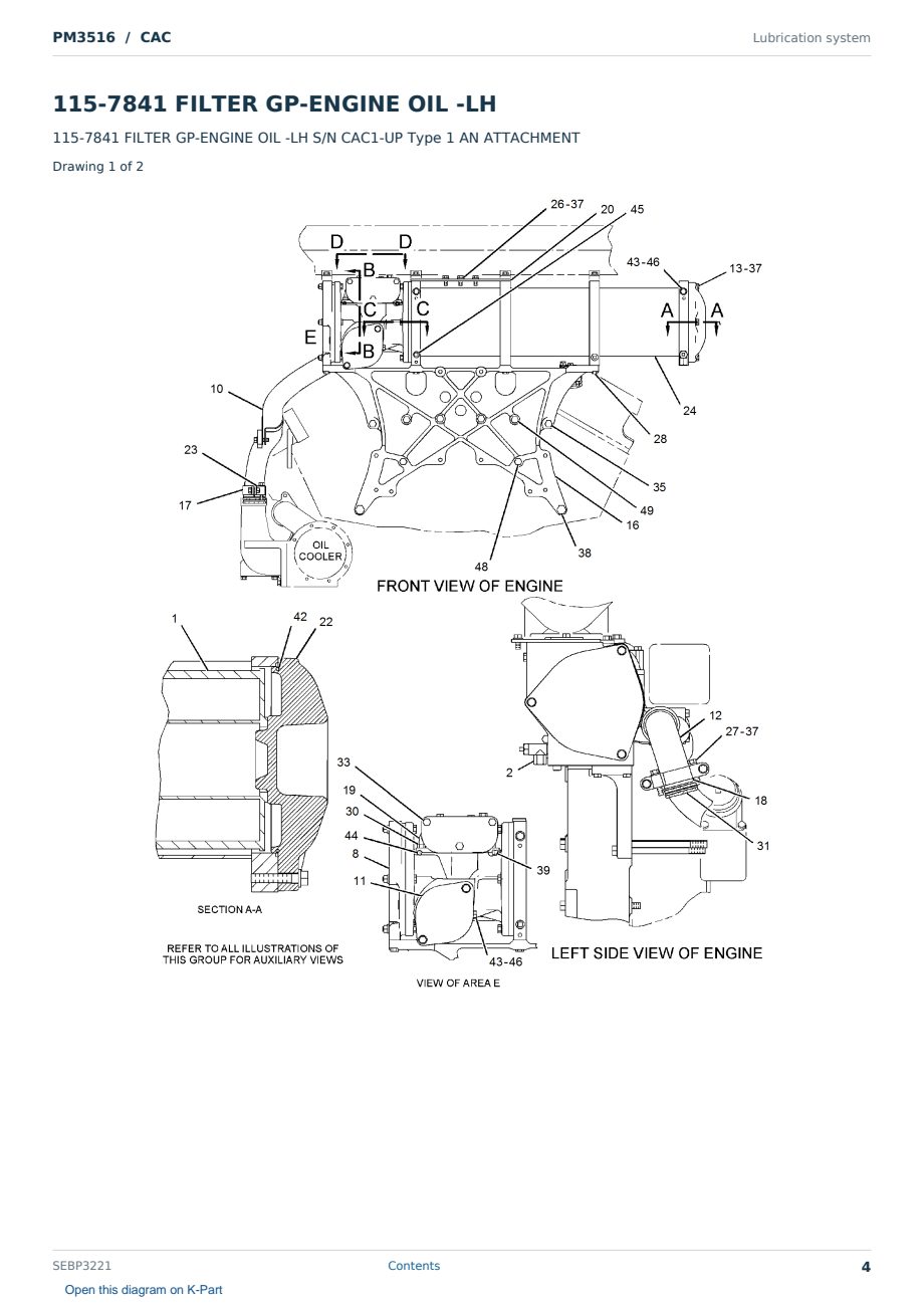 Caterpillar PM3516 S/N CAC Partsbook SEBP3221 (English) - sample page 4 of 10 Caterpillar PM3516 S/N CAC Partsbook SEBP3221 (English) - sample page 4 of 10