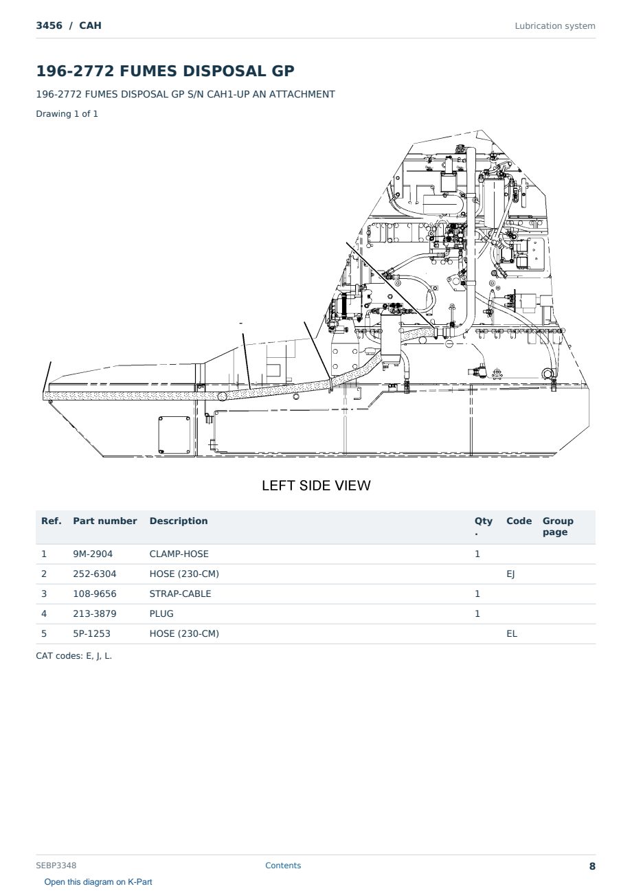 Caterpillar 3456 S/N CAH Partsbook SEBP3348 (English) - sample page 8 of 10 Caterpillar 3456 S/N CAH Partsbook SEBP3348 (English) - sample page 8 of 10