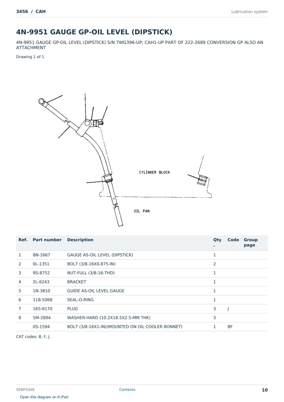 Caterpillar 3456 S/N CAH Partsbook SEBP3348 (English) - sample page 10 of 10 Caterpillar 3456 S/N CAH Partsbook SEBP3348 (English) - sample page 10 of 10