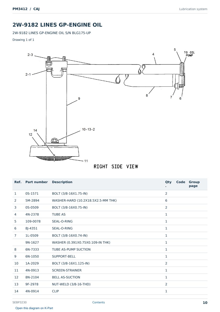 Caterpillar PM3412 S/N CAJ Partsbook SEBP3230 (English) - sample page 10 of 10 Caterpillar PM3412 S/N CAJ Partsbook SEBP3230 (English) - sample page 10 of 10