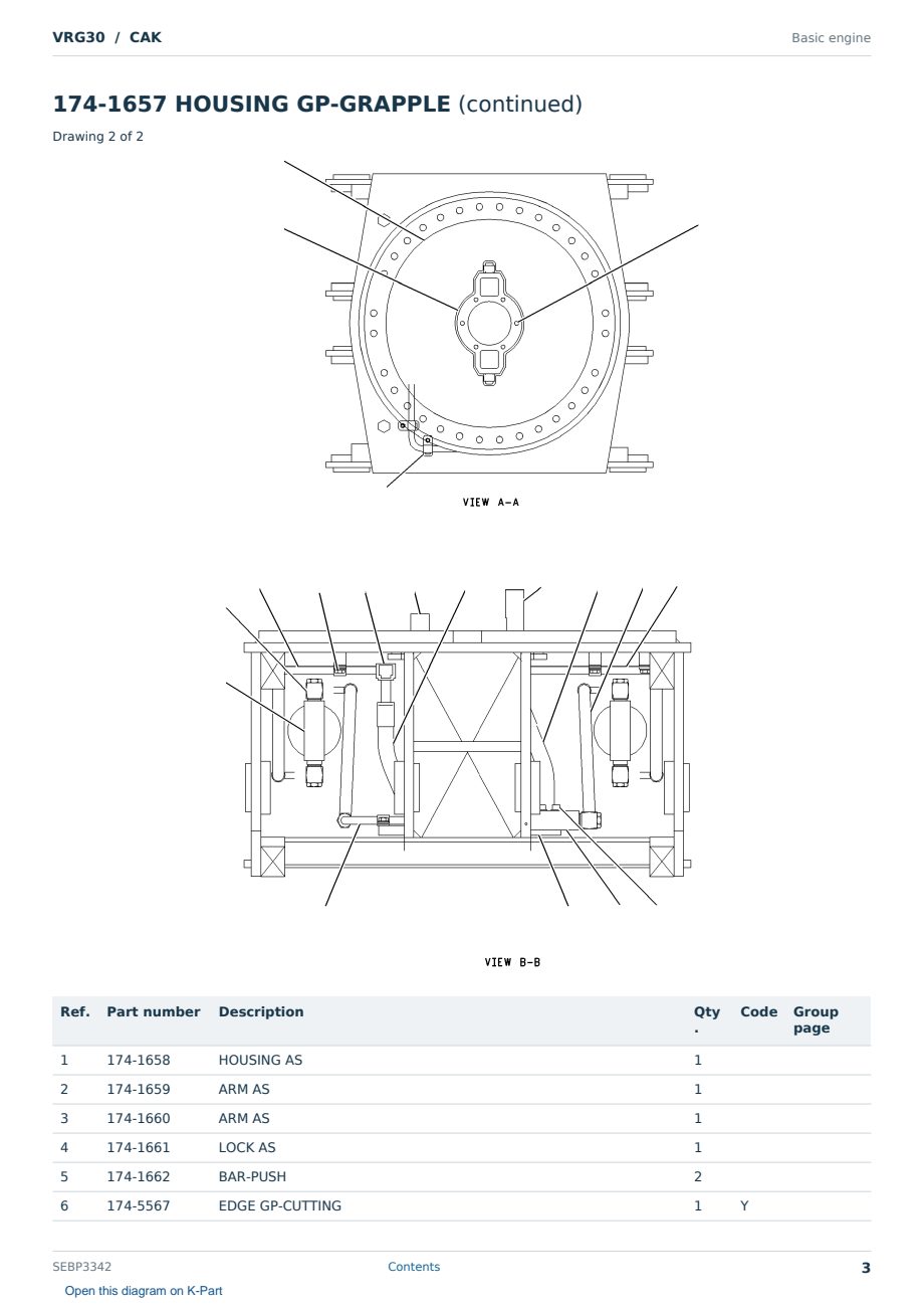 Caterpillar VRG30 S/N CAK Partsbook SEBP3342 (English) - sample page 3 of 10 Caterpillar VRG30 S/N CAK Partsbook SEBP3342 (English) - sample page 3 of 10