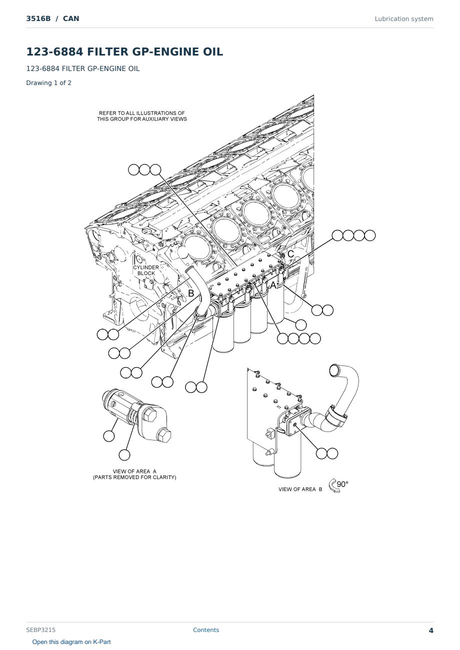 Caterpillar 3516B S/N CAN Partsbook SEBP3215 (English) - sample page 4 of 10 Caterpillar 3516B S/N CAN Partsbook SEBP3215 (English) - sample page 4 of 10