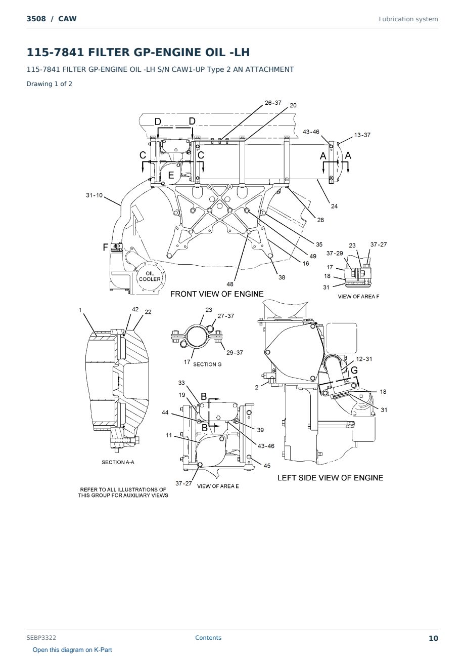 Caterpillar 3508 S/N CAW Partsbook SEBP3322 (English) - sample page 10 of 10 Caterpillar 3508 S/N CAW Partsbook SEBP3322 (English) - sample page 10 of 10
