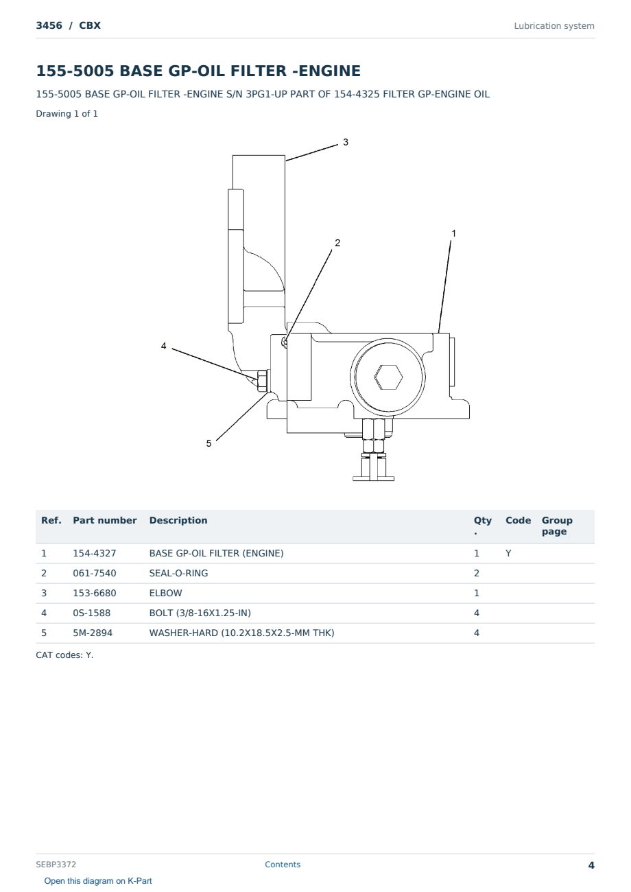 Caterpillar 3456 S/N CBX Partsbook SEBP3372 (English) - sample page 4 of 10 Caterpillar 3456 S/N CBX Partsbook SEBP3372 (English) - sample page 4 of 10