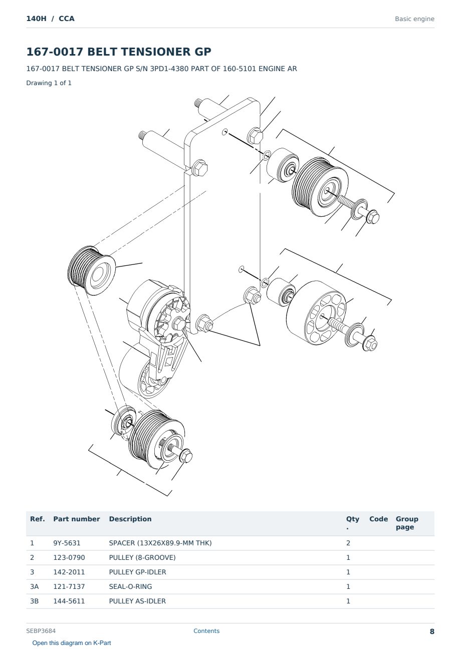Caterpillar 140H S/N CCA Partsbook SEBP3684 (English) - sample page 8 of 10 Caterpillar 140H S/N CCA Partsbook SEBP3684 (English) - sample page 8 of 10