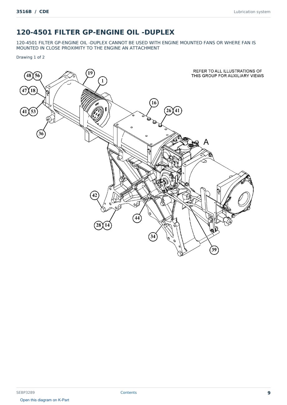 Caterpillar 3516B S/N CDE Partsbook SEBP3289 (English) - sample page 9 of 10 Caterpillar 3516B S/N CDE Partsbook SEBP3289 (English) - sample page 9 of 10