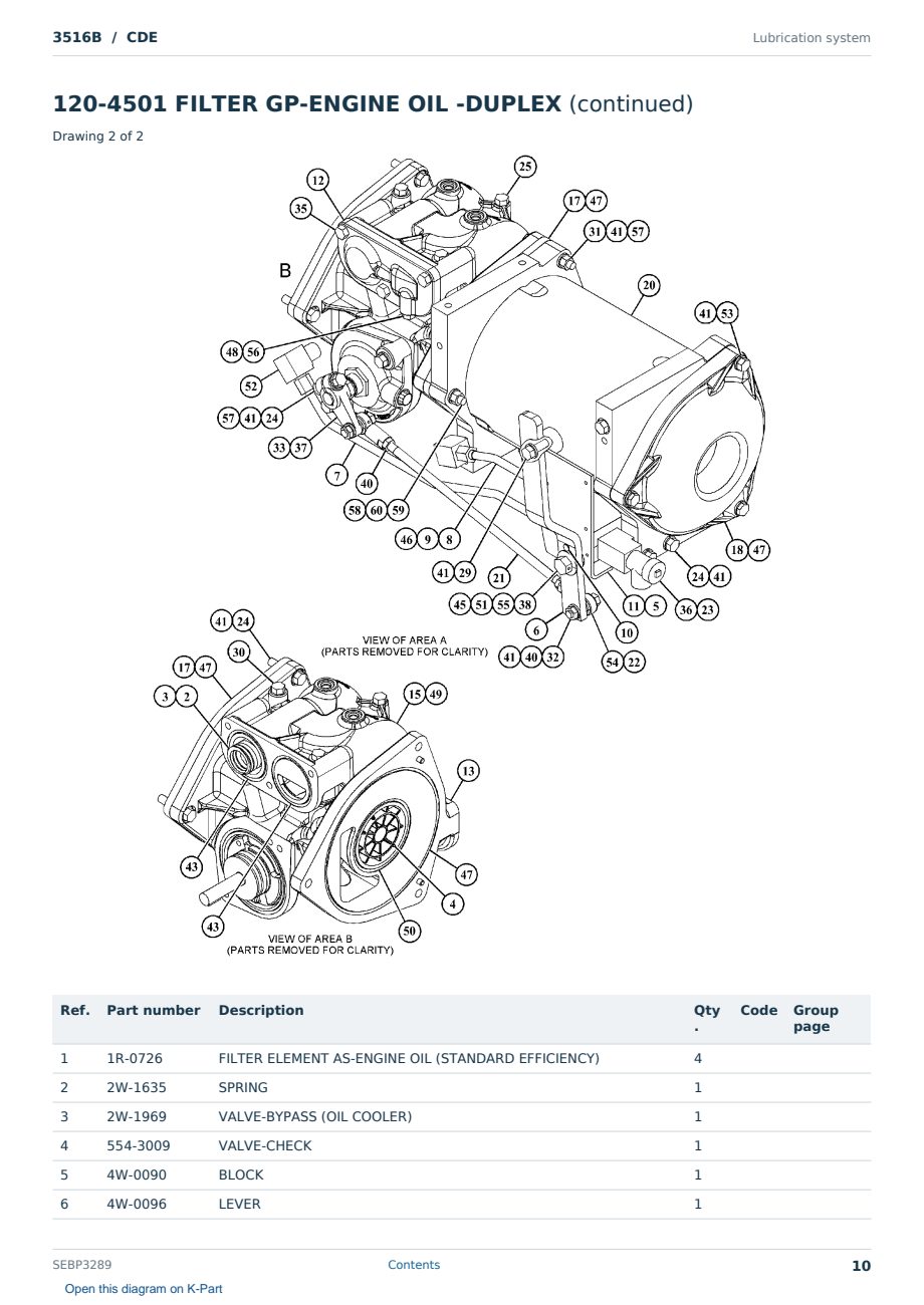 Caterpillar 3516B S/N CDE Partsbook SEBP3289 (English) - sample page 10 of 10 Caterpillar 3516B S/N CDE Partsbook SEBP3289 (English) - sample page 10 of 10