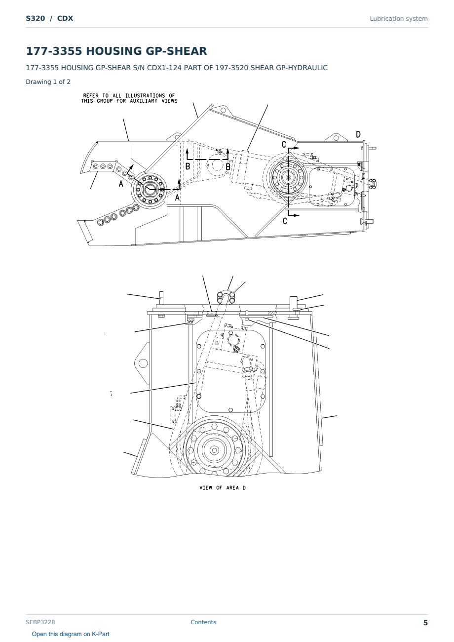 Caterpillar S320 S/N CDX Partsbook SEBP3228 (English) - sample page 5 of 10 Caterpillar S320 S/N CDX Partsbook SEBP3228 (English) - sample page 5 of 10