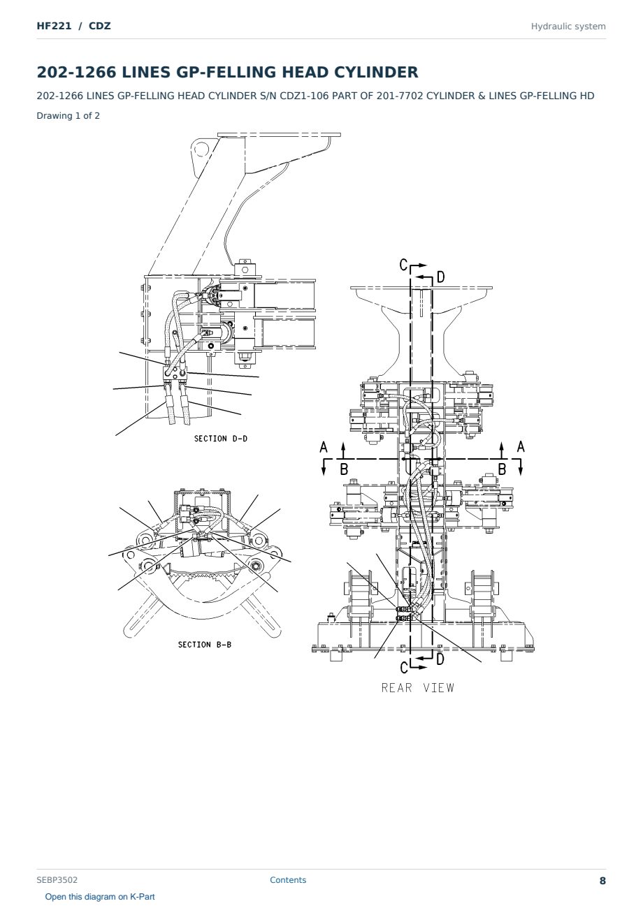 Caterpillar HF221 S/N CDZ Partsbook SEBP3502 (English) - sample page 8 of 10 Caterpillar HF221 S/N CDZ Partsbook SEBP3502 (English) - sample page 8 of 10