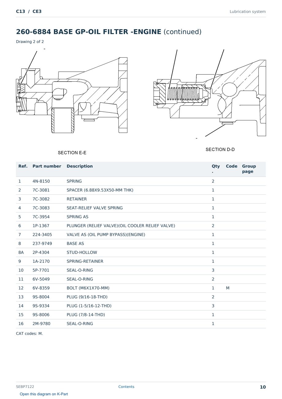 Caterpillar C13 S/N CE3 Partsbook SEBP7122 (English) - sample page 10 of 10 Caterpillar C13 S/N CE3 Partsbook SEBP7122 (English) - sample page 10 of 10