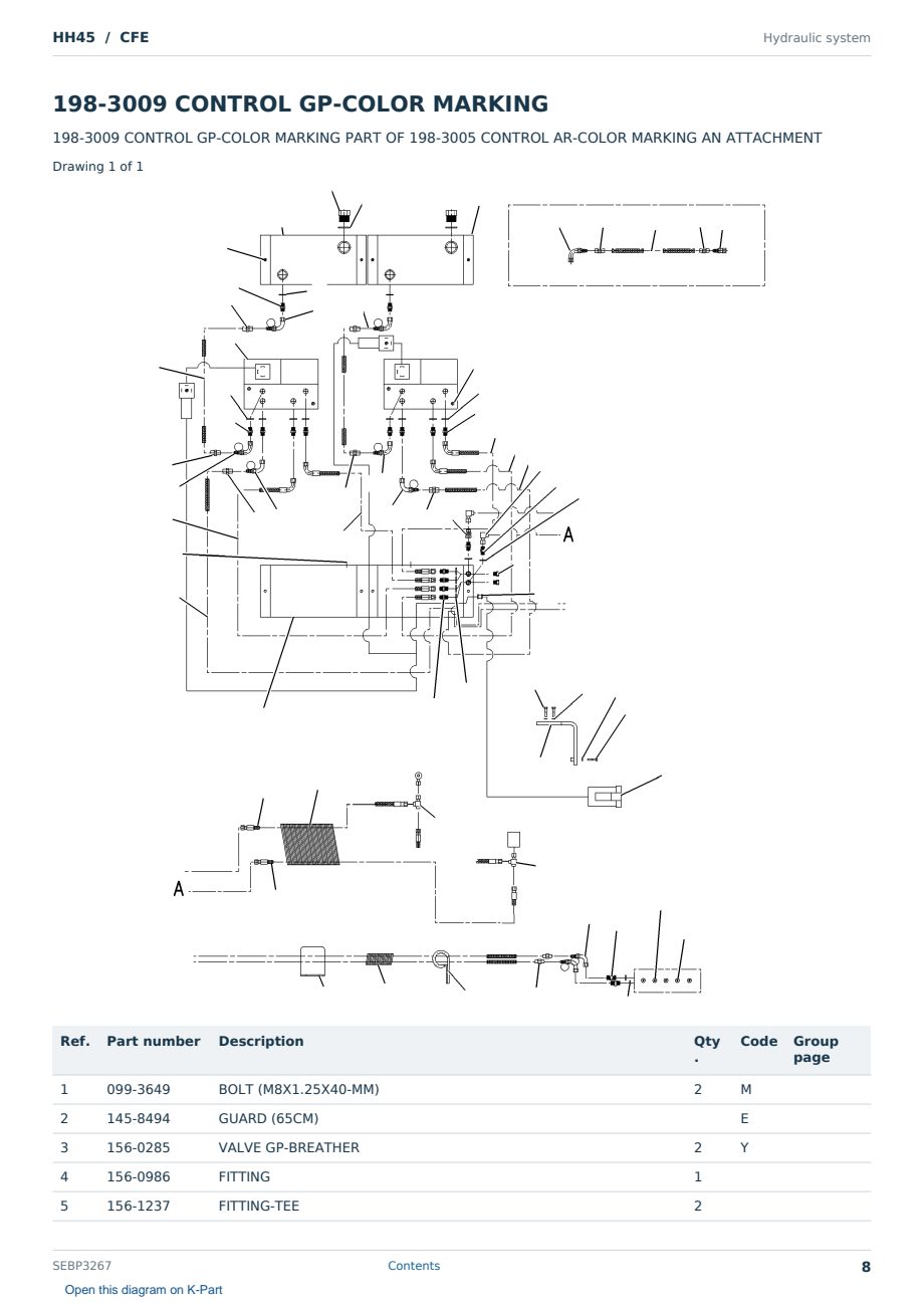 Caterpillar HH45 S/N CFE Partsbook SEBP3267 (English) - sample page 8 of 10 Caterpillar HH45 S/N CFE Partsbook SEBP3267 (English) - sample page 8 of 10