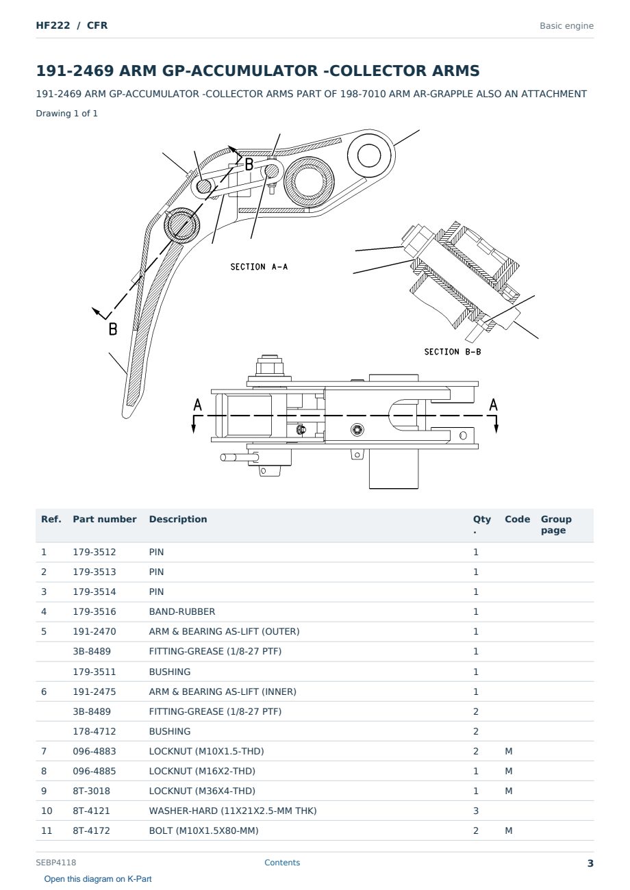 Caterpillar HF222 S/N CFR Partsbook SEBP4118 (English) - sample page 3 of 10 Caterpillar HF222 S/N CFR Partsbook SEBP4118 (English) - sample page 3 of 10