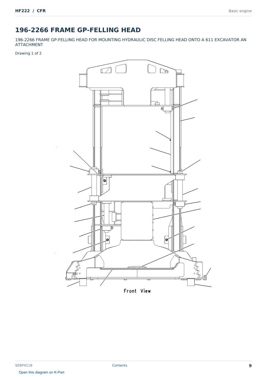 Caterpillar HF222 S/N CFR Partsbook SEBP4118 (English) - sample page 9 of 10 Caterpillar HF222 S/N CFR Partsbook SEBP4118 (English) - sample page 9 of 10