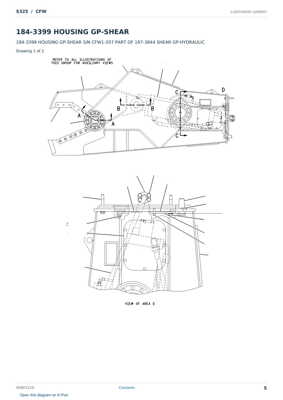 Caterpillar S325 S/N CFW Partsbook SEBP3228 (English) - sample page 5 of 10 Caterpillar S325 S/N CFW Partsbook SEBP3228 (English) - sample page 5 of 10