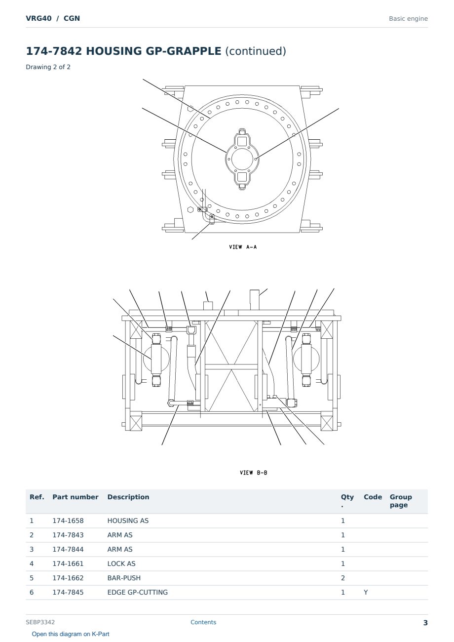 Caterpillar VRG40 S/N CGN Partsbook SEBP3342 (English) - sample page 3 of 10 Caterpillar VRG40 S/N CGN Partsbook SEBP3342 (English) - sample page 3 of 10