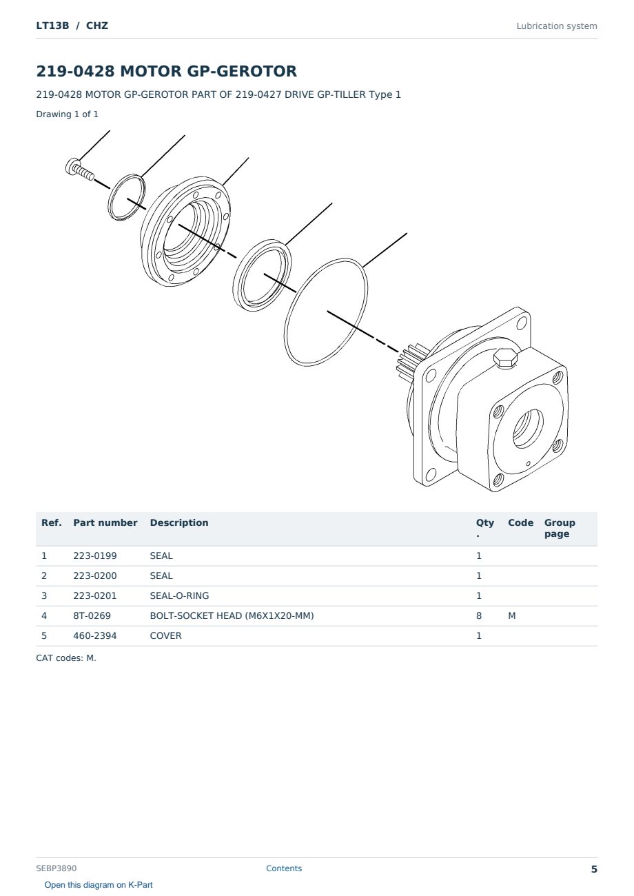 Caterpillar LT13B S/N CHZ Partsbook SEBP3890 (English) - sample page 5 of 10 Caterpillar LT13B S/N CHZ Partsbook SEBP3890 (English) - sample page 5 of 10