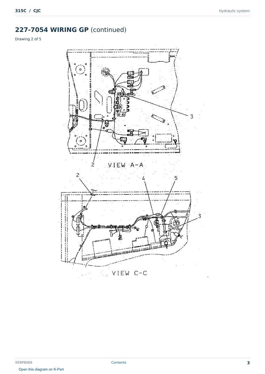Caterpillar 315C S/N CJC Partsbook XEBP8069 (English) - sample page 3 of 10 Caterpillar 315C S/N CJC Partsbook XEBP8069 (English) - sample page 3 of 10