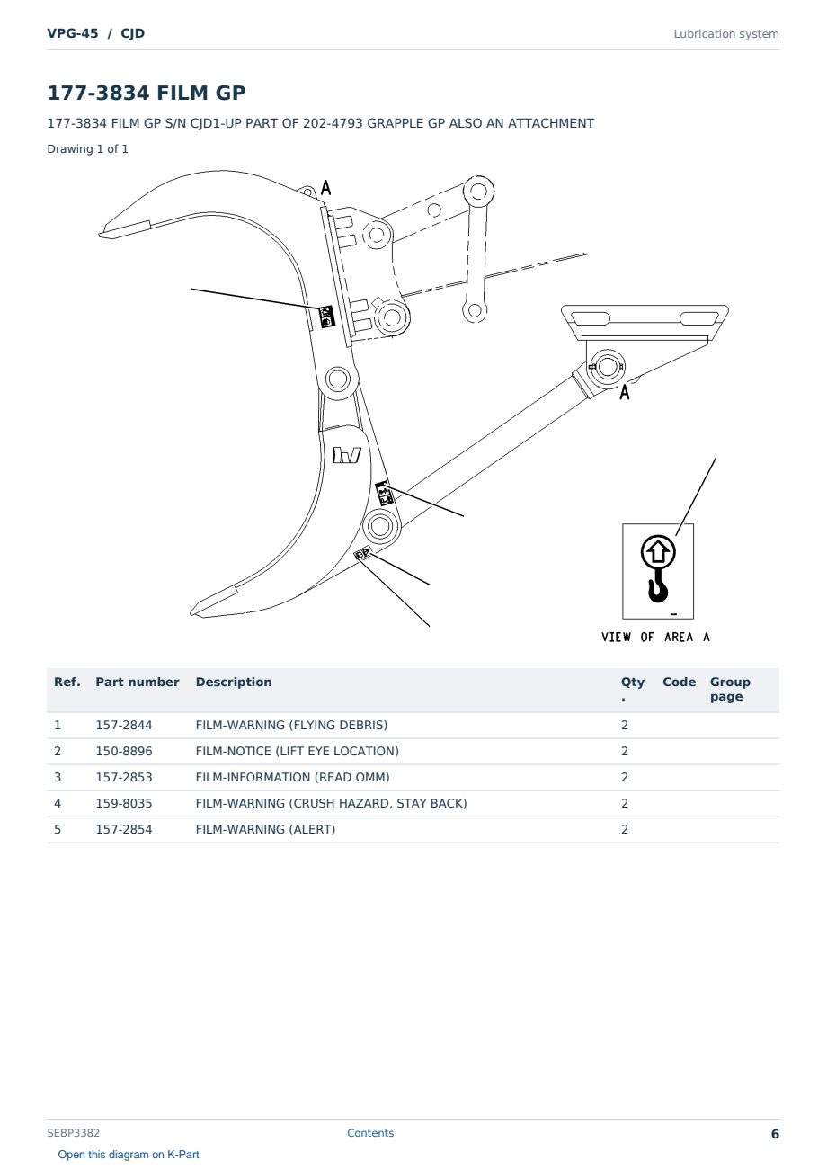 Caterpillar VPG-45 S/N CJD Partsbook SEBP3382 (English) - sample page 6 of 10 Caterpillar VPG-45 S/N CJD Partsbook SEBP3382 (English) - sample page 6 of 10