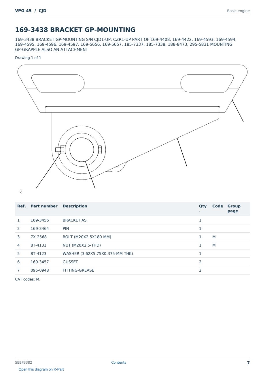 Caterpillar VPG-45 S/N CJD Partsbook SEBP3382 (English) - sample page 7 of 10 Caterpillar VPG-45 S/N CJD Partsbook SEBP3382 (English) - sample page 7 of 10