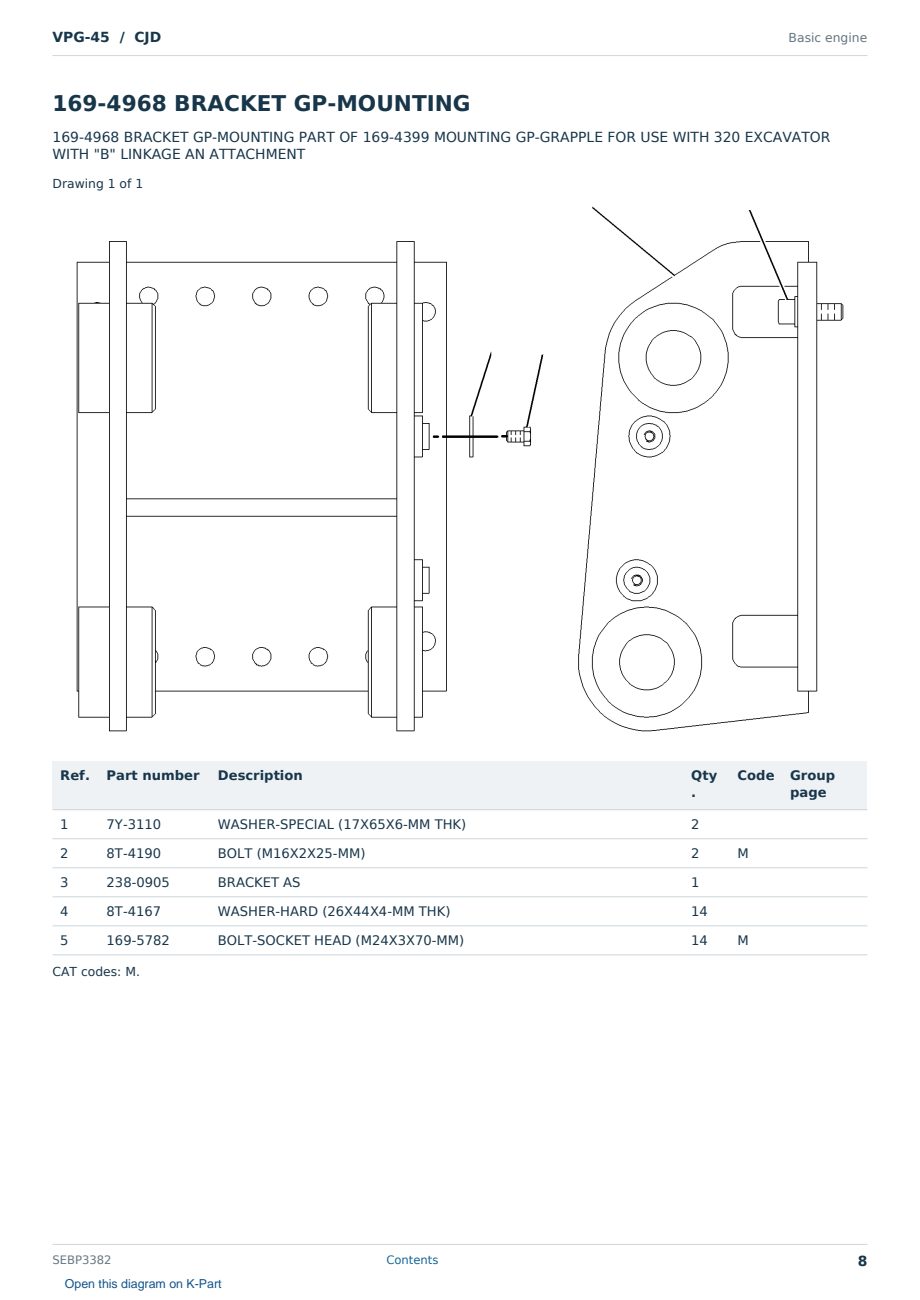 Caterpillar VPG-45 S/N CJD Partsbook SEBP3382 (English) - sample page 8 of 10 Caterpillar VPG-45 S/N CJD Partsbook SEBP3382 (English) - sample page 8 of 10