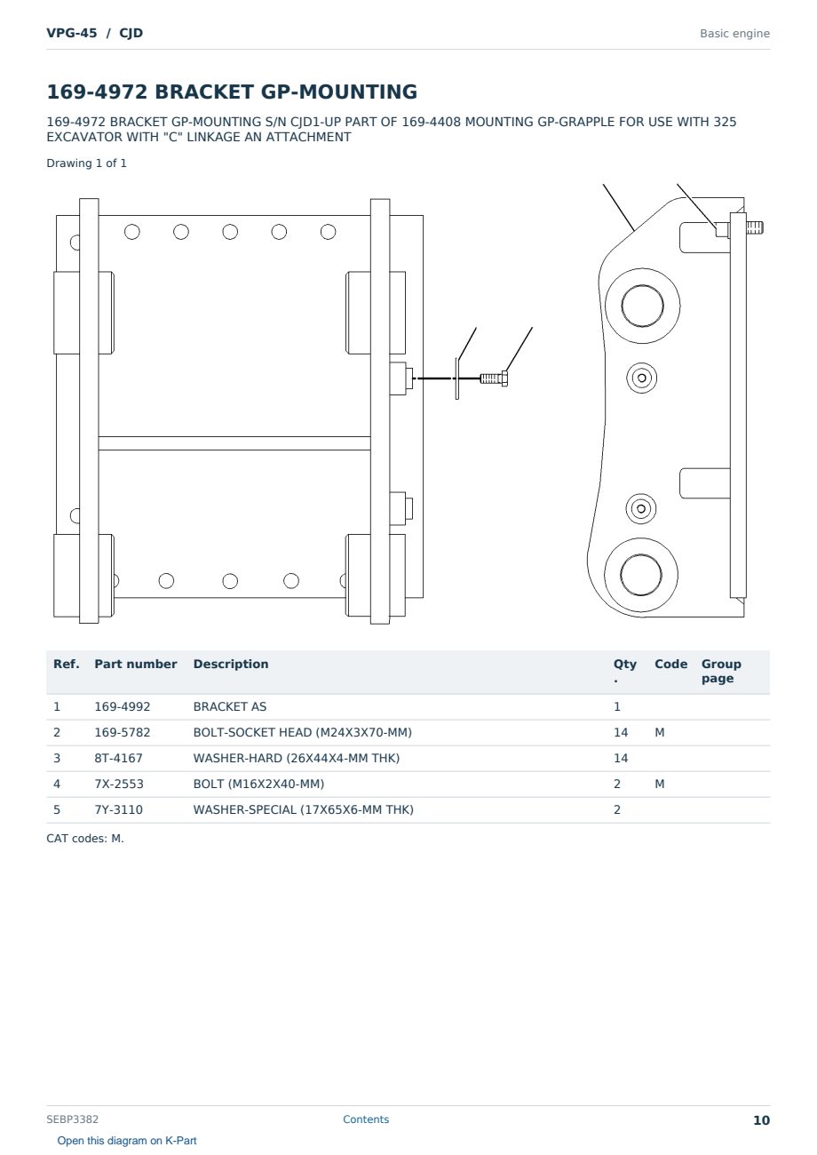 Caterpillar VPG-45 S/N CJD Partsbook SEBP3382 (English) - sample page 10 of 10 Caterpillar VPG-45 S/N CJD Partsbook SEBP3382 (English) - sample page 10 of 10