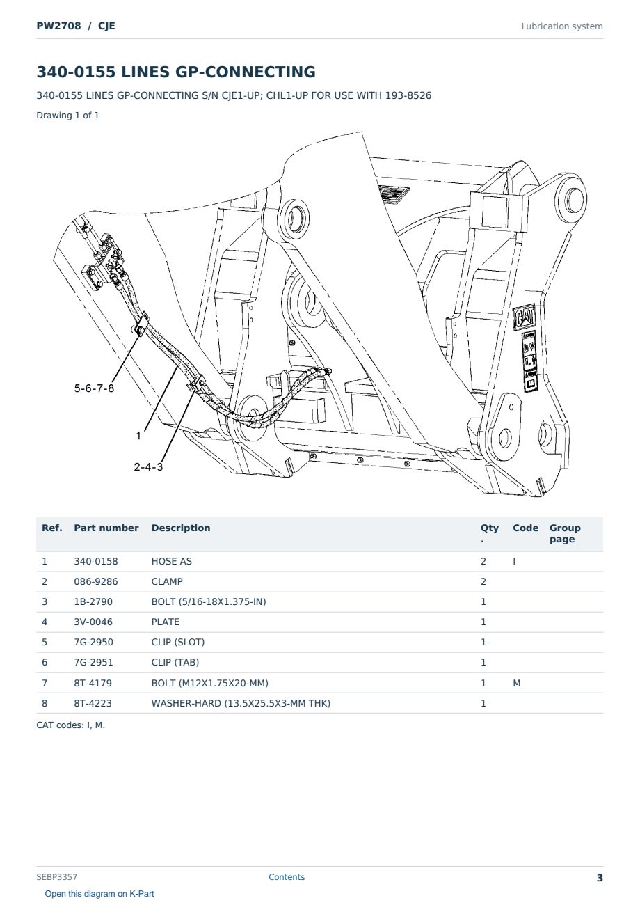 Caterpillar PW2708 S/N CJE Partsbook SEBP3357 (English) - sample page 3 of 10 Caterpillar PW2708 S/N CJE Partsbook SEBP3357 (English) - sample page 3 of 10