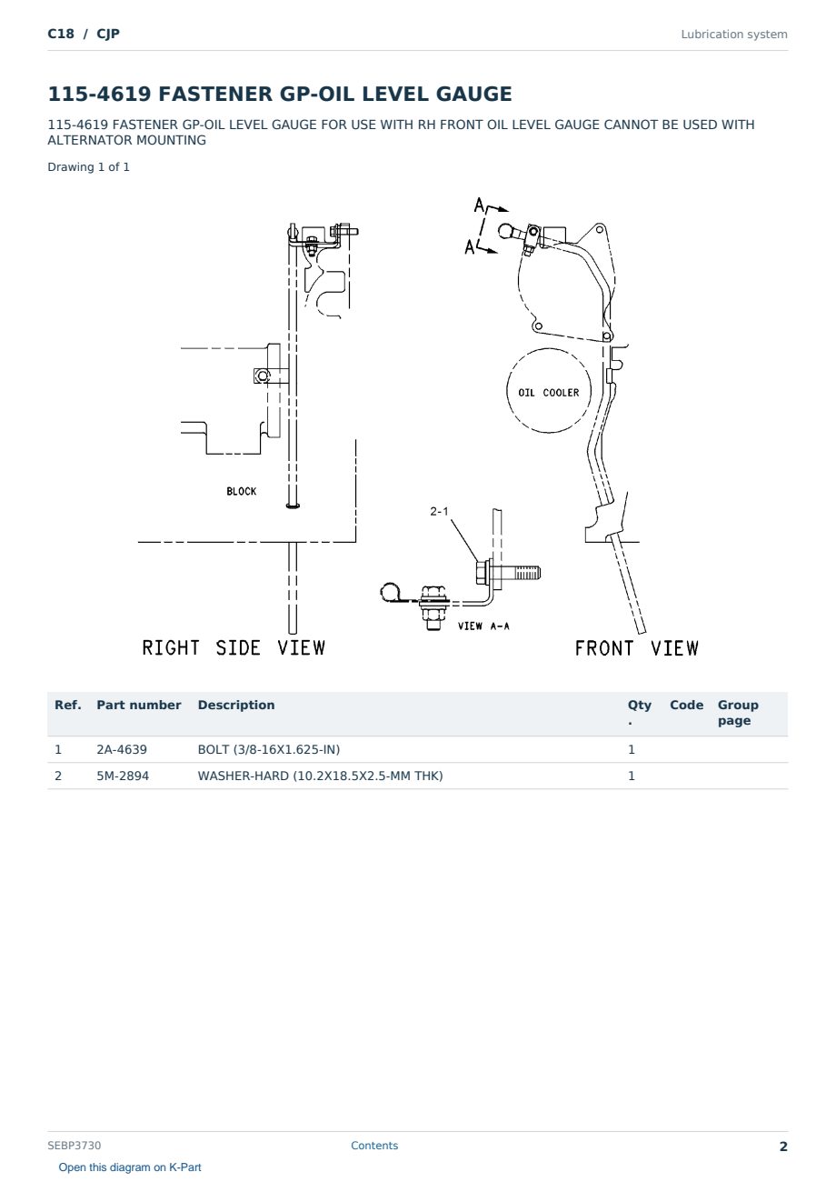 Caterpillar C18 S/N CJP Partsbook SEBP3730 (English) - sample page 2 of 10 Caterpillar C18 S/N CJP Partsbook SEBP3730 (English) - sample page 2 of 10