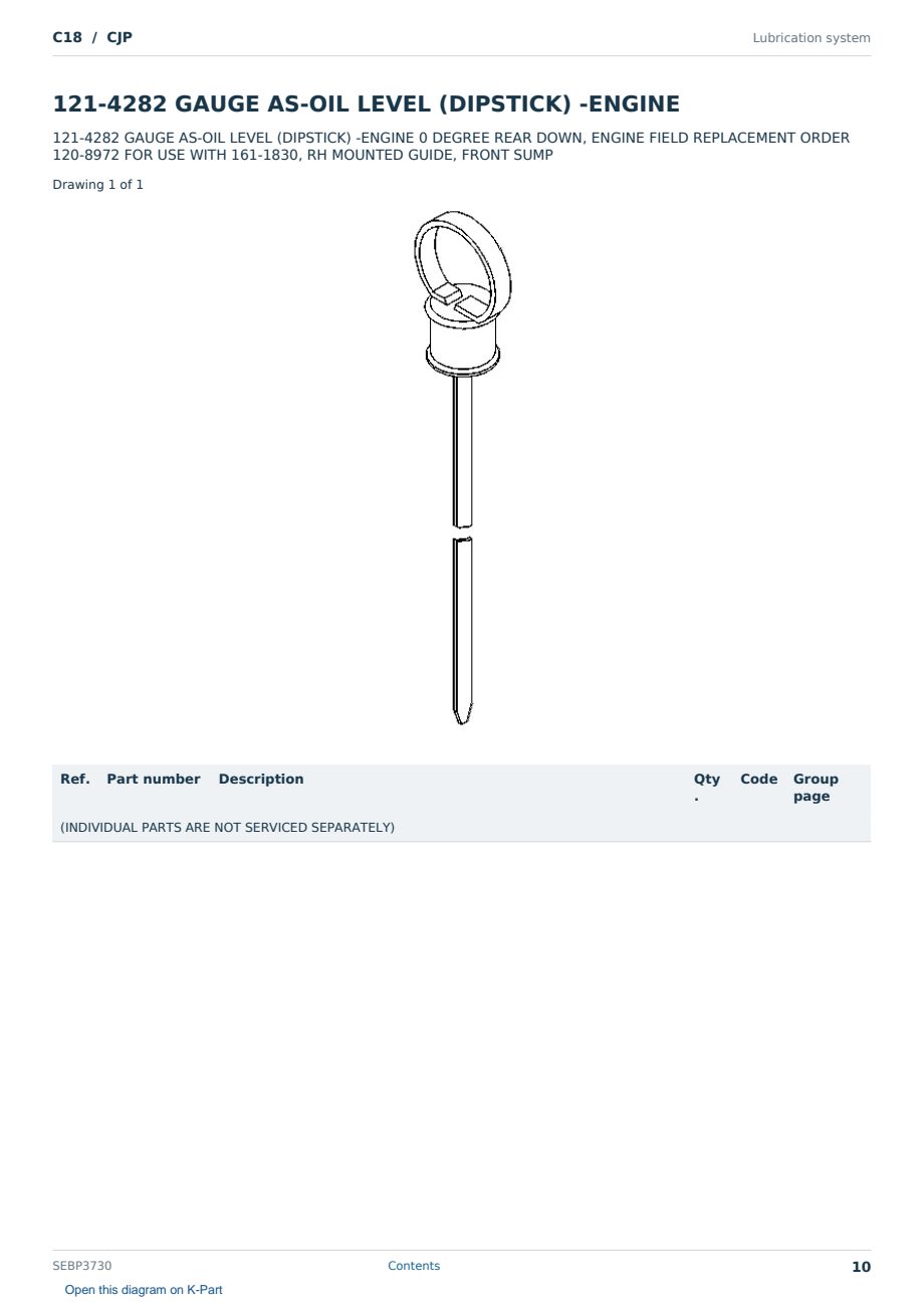 Caterpillar C18 S/N CJP Partsbook SEBP3730 (English) - sample page 10 of 10 Caterpillar C18 S/N CJP Partsbook SEBP3730 (English) - sample page 10 of 10