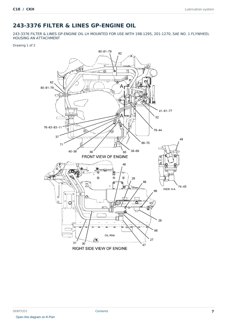 Caterpillar C18 S/N CKH Partsbook SEBP3351 (English) - sample page 7 of 10 Caterpillar C18 S/N CKH Partsbook SEBP3351 (English) - sample page 7 of 10