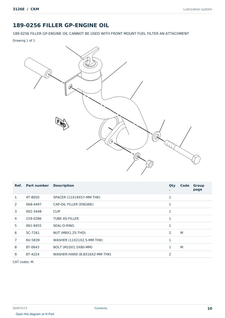 Caterpillar 3126E S/N CKM Partsbook SEBP3273 (English) - sample page 10 of 10 Caterpillar 3126E S/N CKM Partsbook SEBP3273 (English) - sample page 10 of 10
