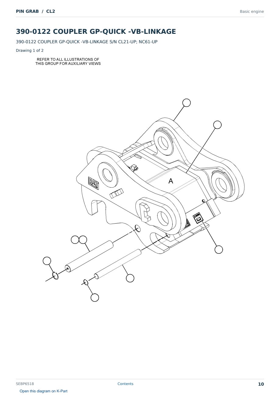 Caterpillar PIN GRAB S/N CL2 Partsbook SEBP6518 (English) - sample page 10 of 10 Caterpillar PIN GRAB S/N CL2 Partsbook SEBP6518 (English) - sample page 10 of 10
