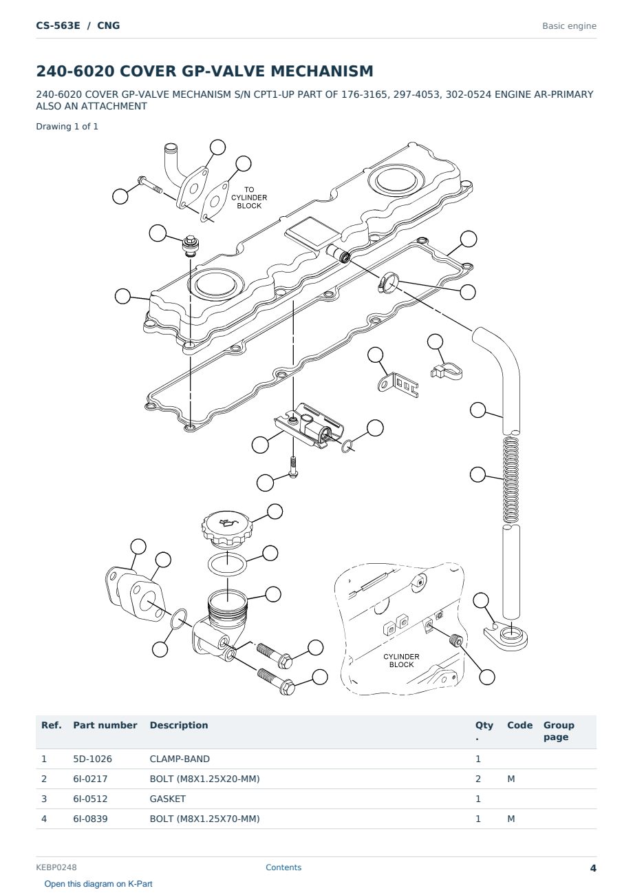 Caterpillar CS-563E S/N CNG Partsbook KEBP0248 (English) - sample page 4 of 10 Caterpillar CS-563E S/N CNG Partsbook KEBP0248 (English) - sample page 4 of 10