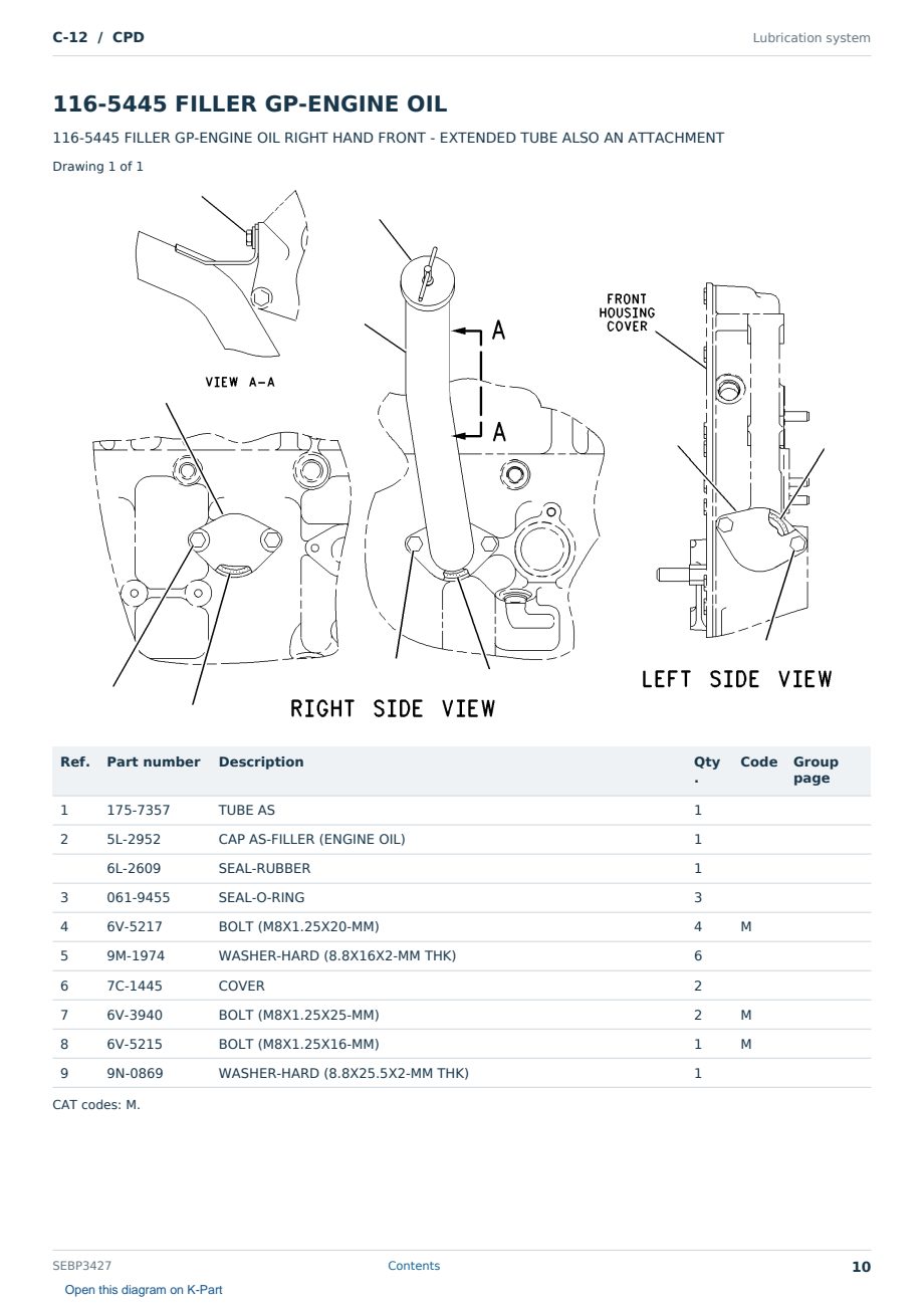 Caterpillar C-12 S/N CPD Partsbook SEBP3427 (English) - sample page 10 of 10 Caterpillar C-12 S/N CPD Partsbook SEBP3427 (English) - sample page 10 of 10