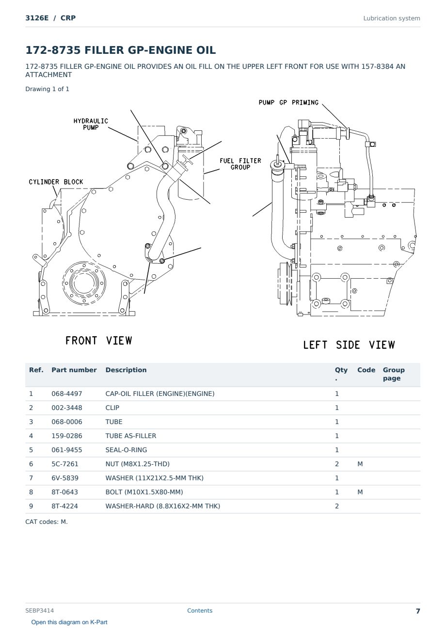 Caterpillar 3126E S/N CRP Partsbook SEBP3414 (English) - sample page 7 of 10 Caterpillar 3126E S/N CRP Partsbook SEBP3414 (English) - sample page 7 of 10
