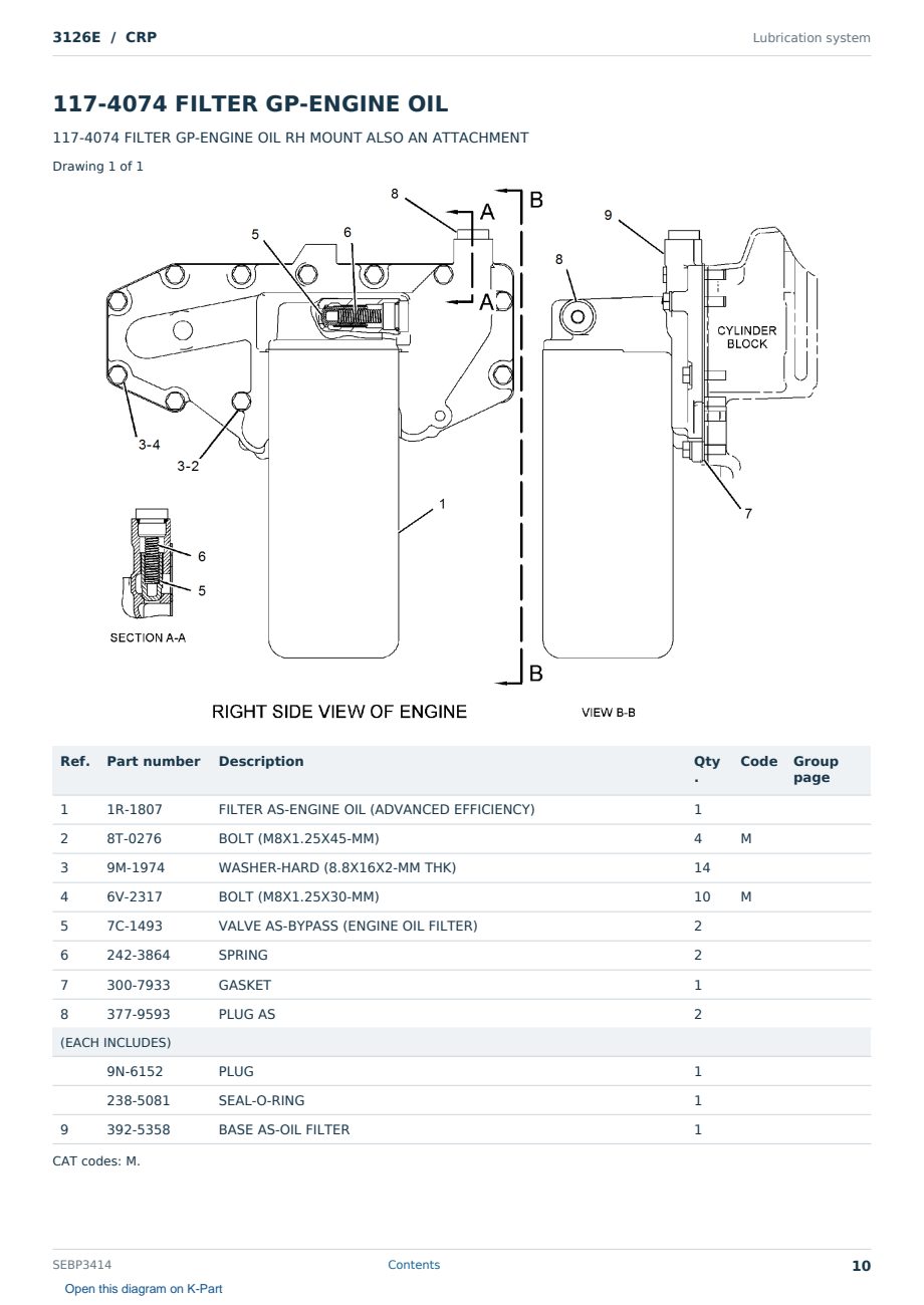 Caterpillar 3126E S/N CRP Partsbook SEBP3414 (English) - sample page 10 of 10 Caterpillar 3126E S/N CRP Partsbook SEBP3414 (English) - sample page 10 of 10