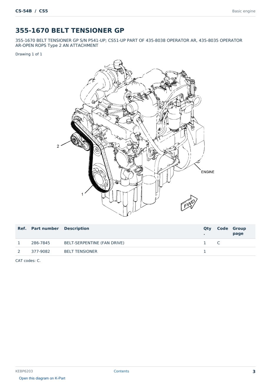 Caterpillar CS-54B S/N CS5 Partsbook KEBP6203 (English) - sample page 3 of 10 Caterpillar CS-54B S/N CS5 Partsbook KEBP6203 (English) - sample page 3 of 10