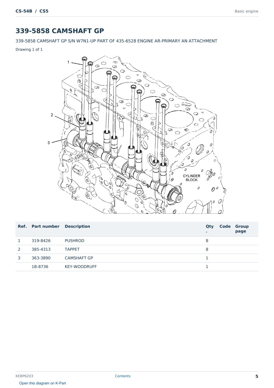 Caterpillar CS-54B S/N CS5 Partsbook KEBP6203 (English) - sample page 5 of 10 Caterpillar CS-54B S/N CS5 Partsbook KEBP6203 (English) - sample page 5 of 10
