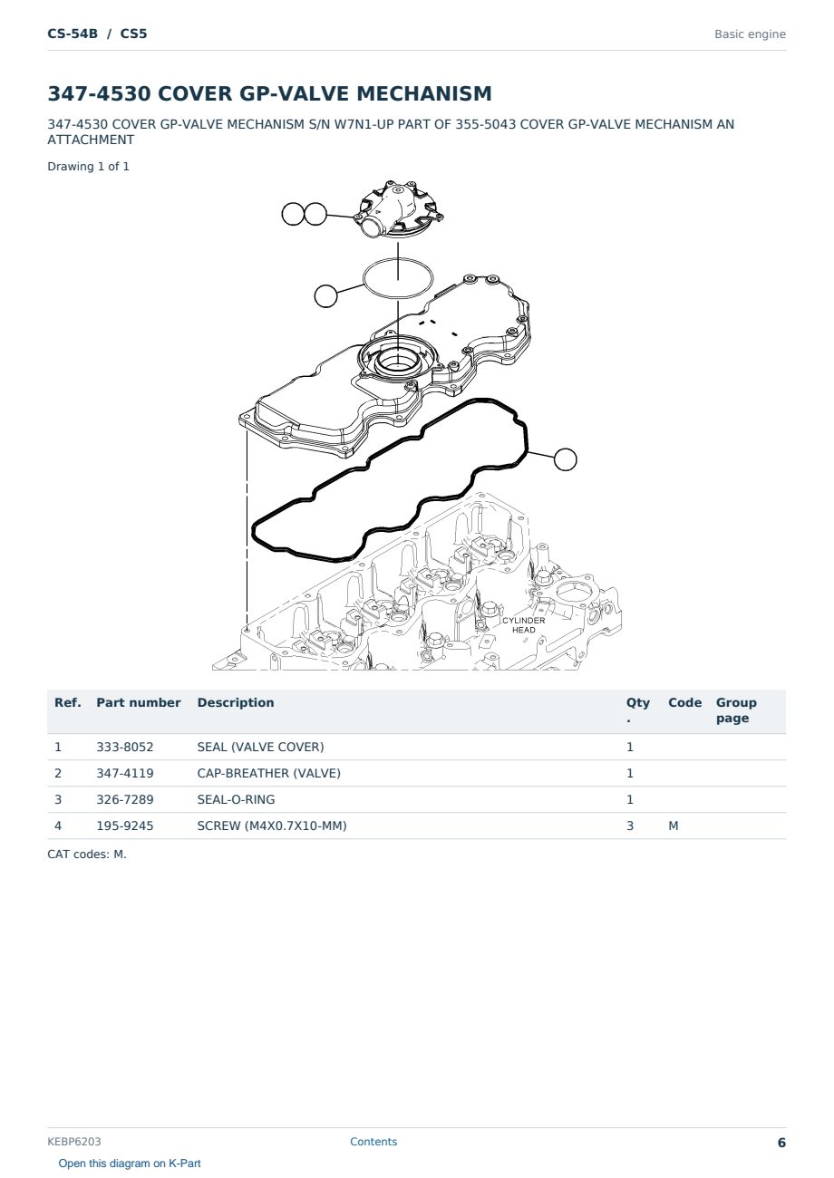 Caterpillar CS-54B S/N CS5 Partsbook KEBP6203 (English) - sample page 6 of 10 Caterpillar CS-54B S/N CS5 Partsbook KEBP6203 (English) - sample page 6 of 10