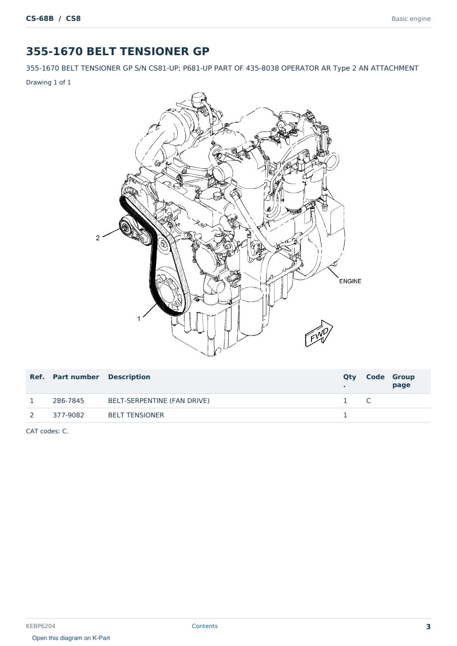 Caterpillar CS-68B S/N CS8 Partsbook KEBP6204 (English) - sample page 3 of 10 Caterpillar CS-68B S/N CS8 Partsbook KEBP6204 (English) - sample page 3 of 10
