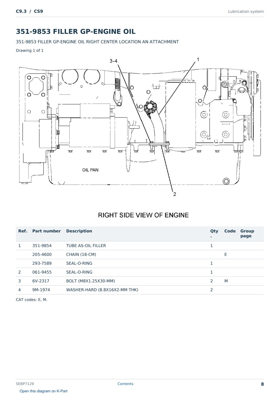 Caterpillar C9.3 S/N CS9 Partsbook SEBP7129 (English) - sample page 8 of 10 Caterpillar C9.3 S/N CS9 Partsbook SEBP7129 (English) - sample page 8 of 10