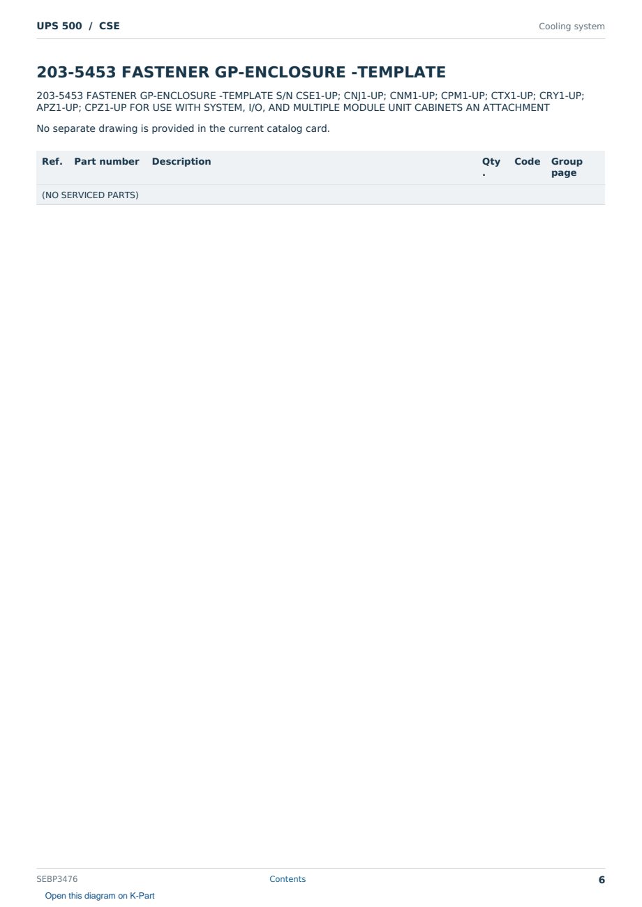 Caterpillar UPS 500 S/N CSE Partsbook SEBP3476 (English) - sample page 6 of 10 Caterpillar UPS 500 S/N CSE Partsbook SEBP3476 (English) - sample page 6 of 10