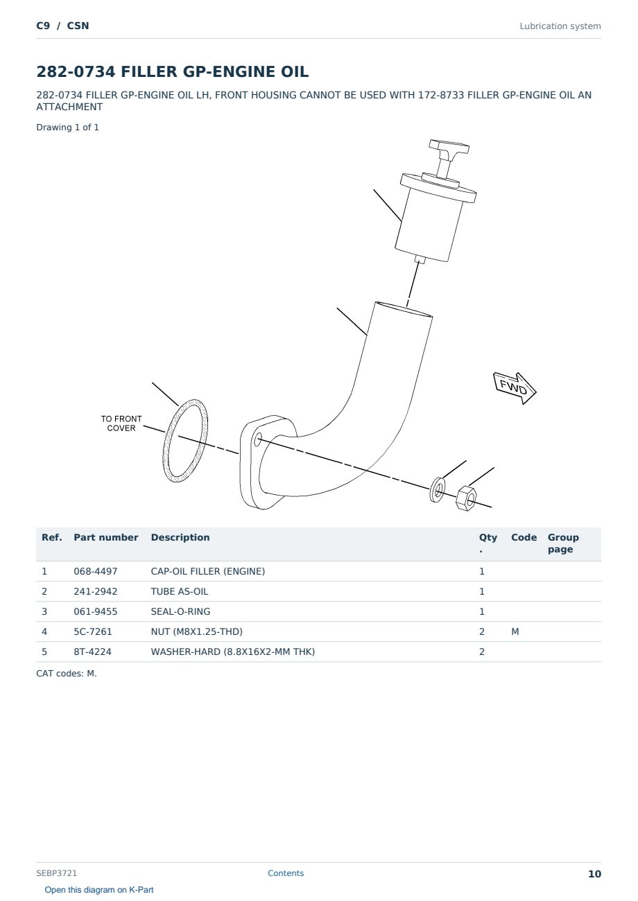 Caterpillar C9 S/N CSN Partsbook SEBP3721 (English) - sample page 10 of 10 Caterpillar C9 S/N CSN Partsbook SEBP3721 (English) - sample page 10 of 10