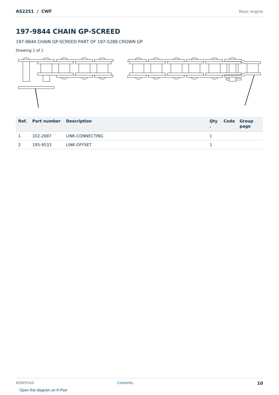 Caterpillar AS2251 S/N CWF Partsbook KEBP0304 (English) - sample page 10 of 10 Caterpillar AS2251 S/N CWF Partsbook KEBP0304 (English) - sample page 10 of 10