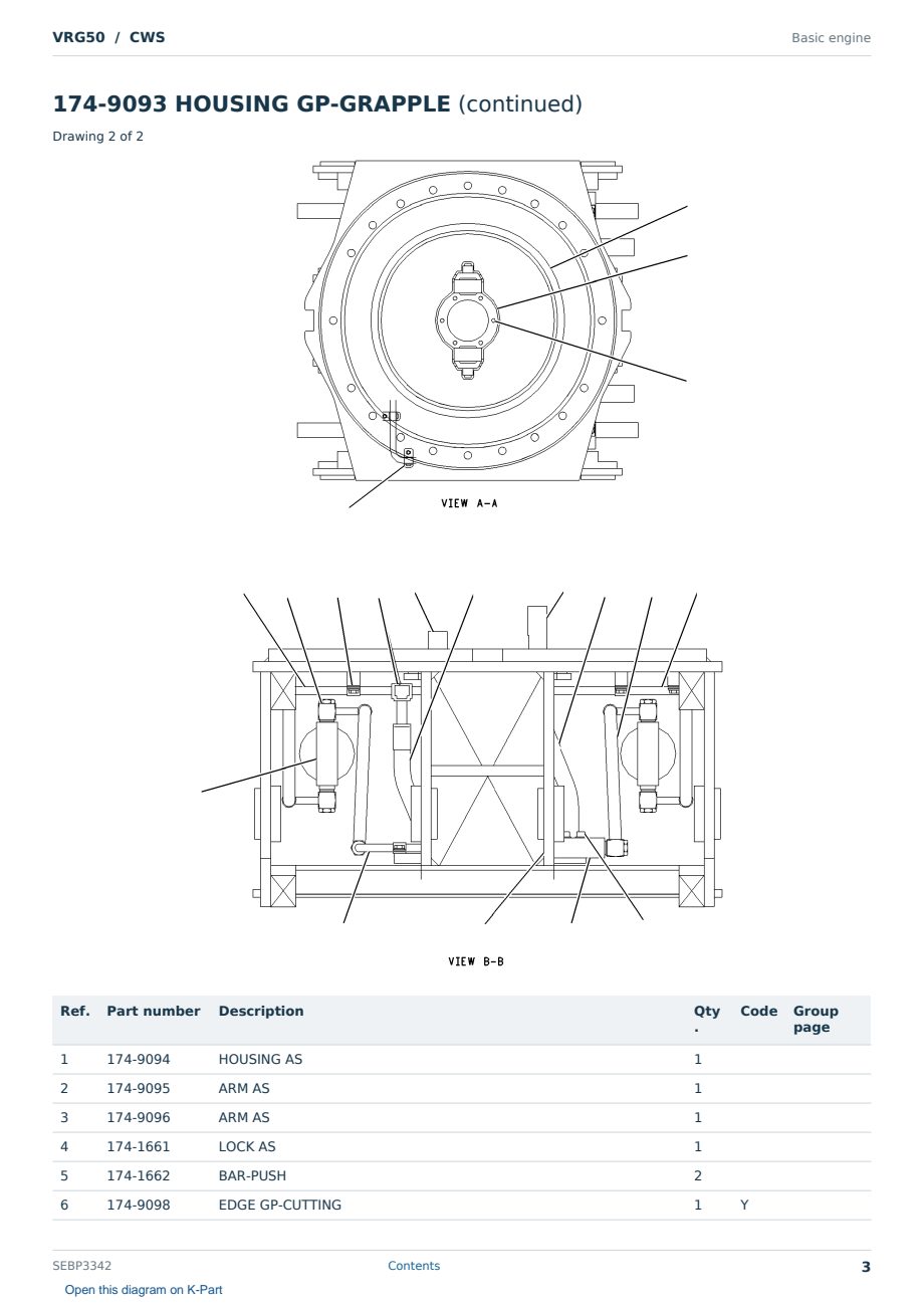 Caterpillar VRG50 S/N CWS Partsbook SEBP3342 (English) - sample page 3 of 10 Caterpillar VRG50 S/N CWS Partsbook SEBP3342 (English) - sample page 3 of 10